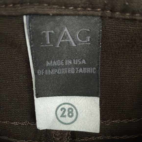 NWOT TAG Dark Brown Flare Leg Pants, Size 28 - Picture 5 of 8